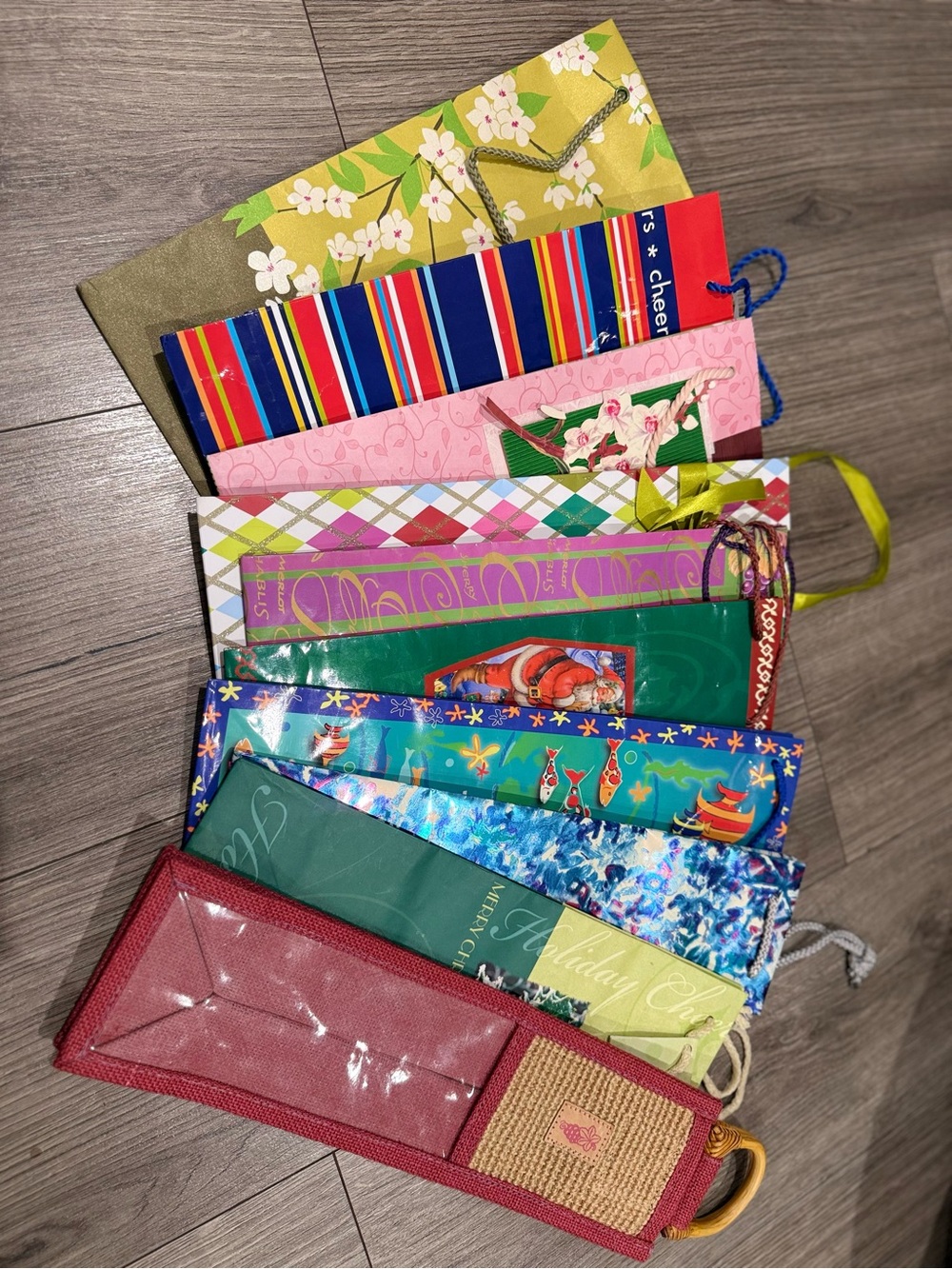 Assorted Wine Gift Bags - Set of 10